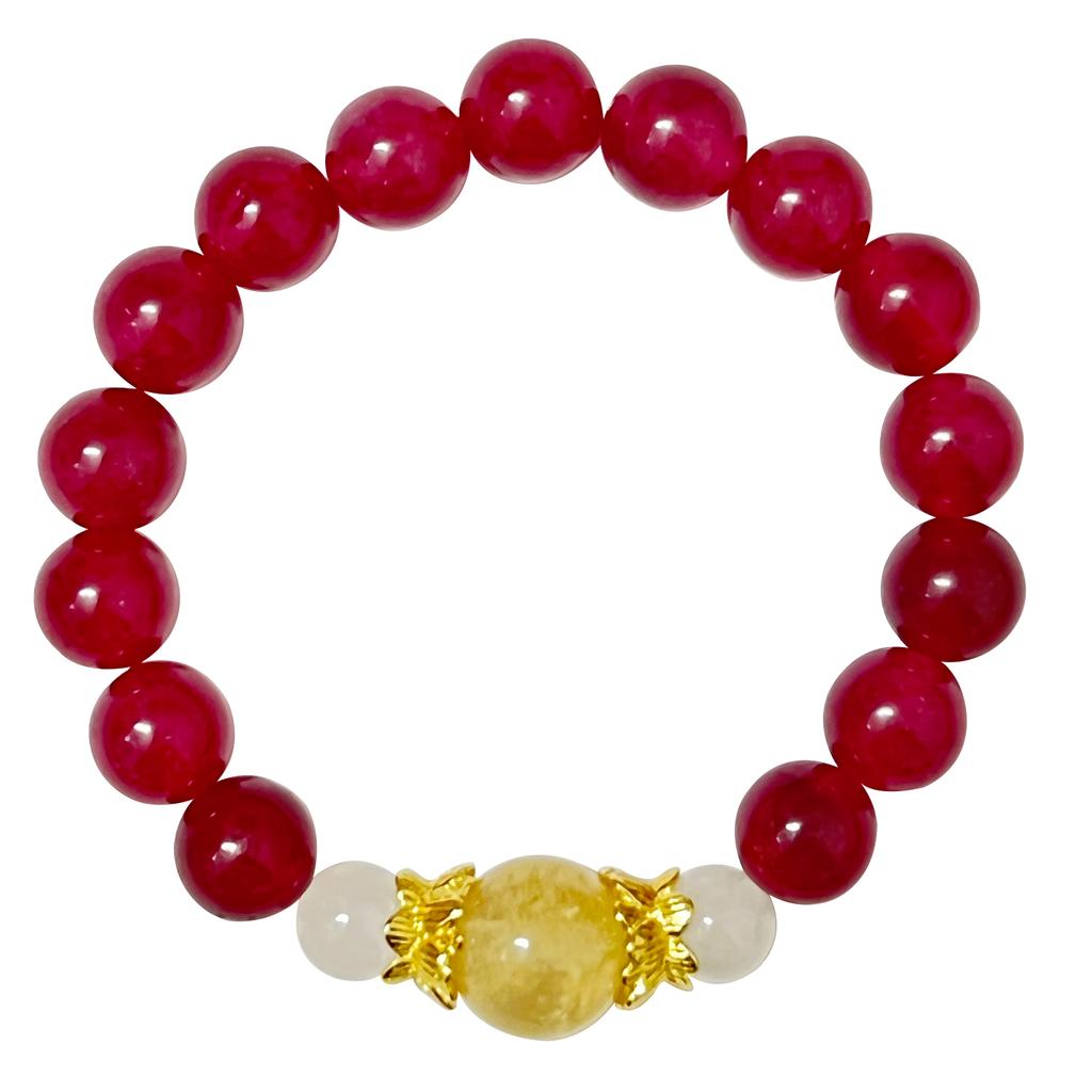 10mm Round Beaded Bracelet for Women Handmade Natural Stone Stretch Bangle DIY Jewelry Gifts