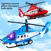 Helicóptero de Resgate Infantil de Brinquedo Com Luzes e Som Para Crianças Brincarem e Aprenderem