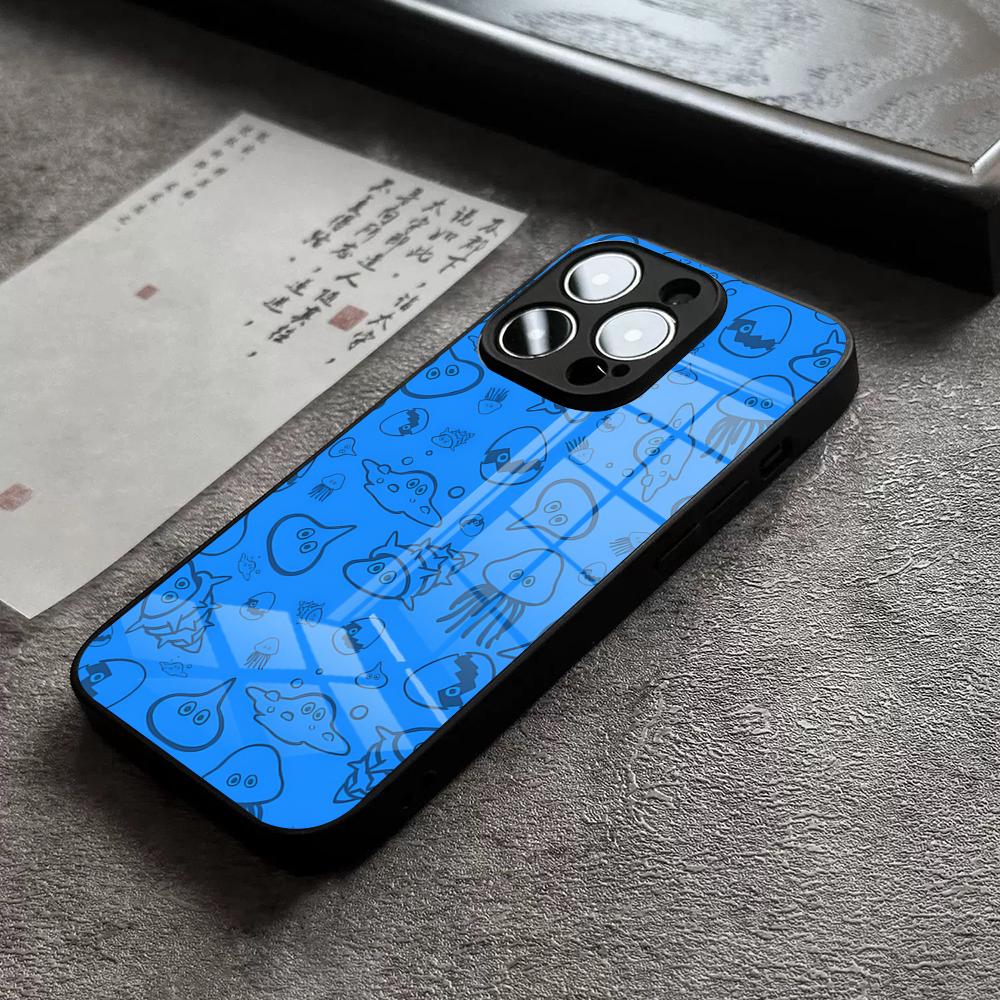 D-Dragon Quest Slime Phone Case For IPhone 17 Pro Max 14 Pro 15 12 11 13 Mini X XR XS 16 Plus SE Glass Cover