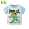 Summer Kidsren's Short-Sleeved T-Shirt, Boy's Half-Sleeved, Baby Boy's Half-Sleeved Cartoon Dinosaur Clothes, Rugby Top, Kidsren's Clothing