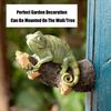 Resin Chameleon Statue Wall Mounted Lizard DIY Outdoor Garden Tree Decoration Sculpture For Home Office Garden Decor Ornament
