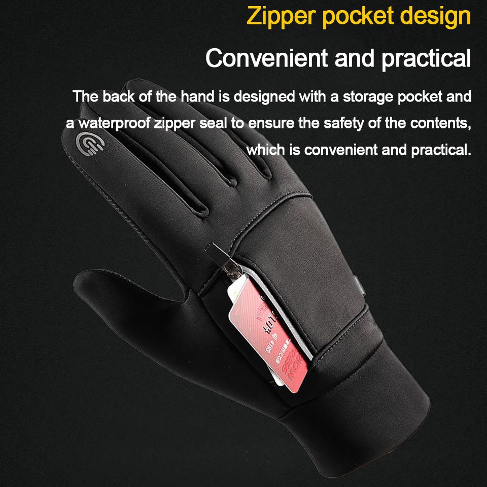 Loogdeel Waterproof Thermal Gloves For Running Cycling Snow With Touchscreen Finger Winter Warm Gloves Unisex