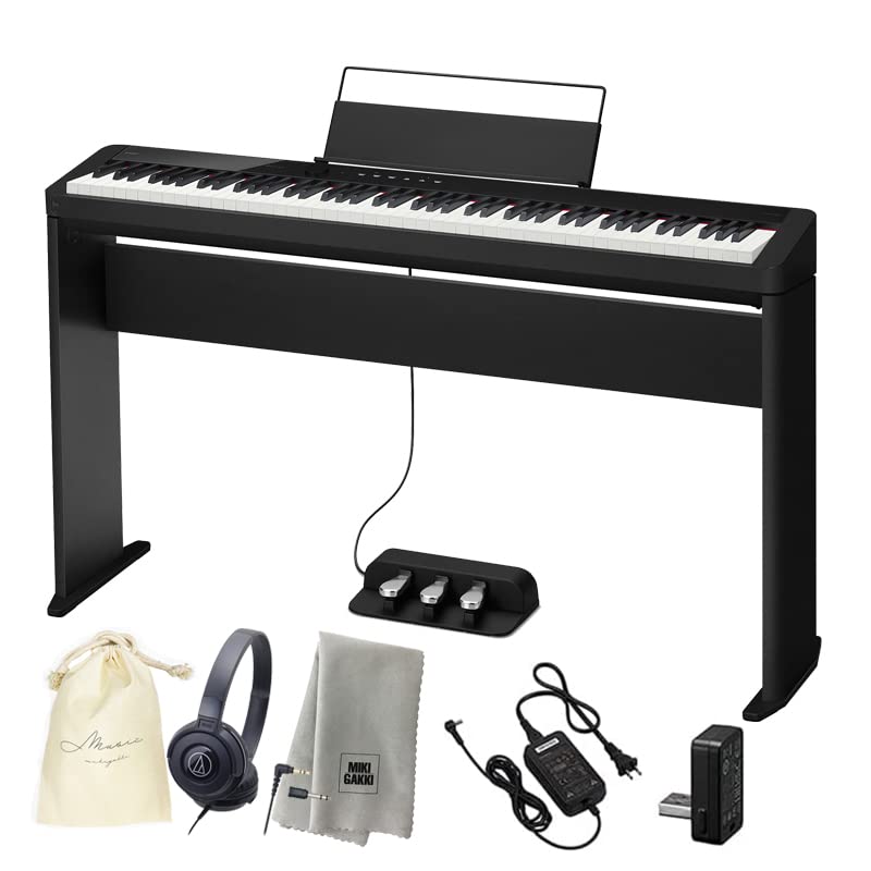 

CASIO PX-S1100BK Black [Dedicated stand (CS-68P), 3 pedals (SP-34), headphones (ATH-S100), drawstring bag, original instrument cross set] Privia