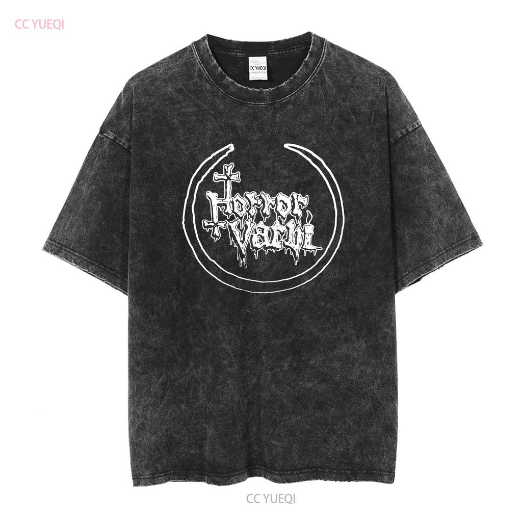 Tričko Horror Vacui Deathrock Goth Post Punk dlouhý nebo krátký rukáv vintage prané unisex strečové módní stylové měkké ležérní