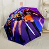 Neon Fashion Showdown Automatic Umbrella Retractable Design with 8-Rib Durability Sturdy Construction Travel Essential Fashionable Accessory