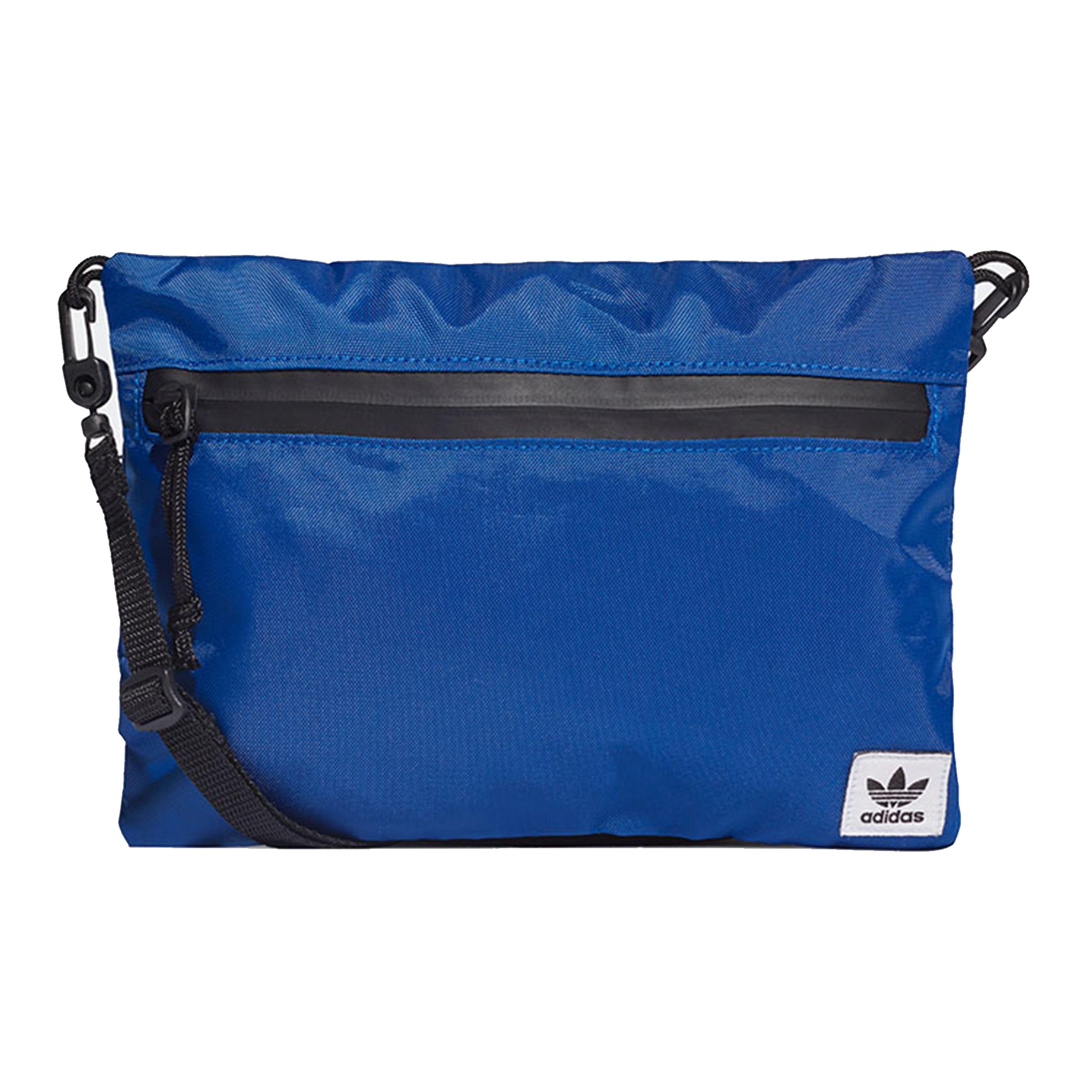Adidas Originals Three Stripes Sports Casual Solid Color Zipper Shoulder Bag Unisex Shoulder Bag Blue ED8039 Blue