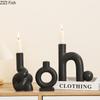 Minimalist Geometric Candle Holder Ceramic Candlestick Desk Decoration Wax Melt Burner Aroma Diffuser Home Aroma Container