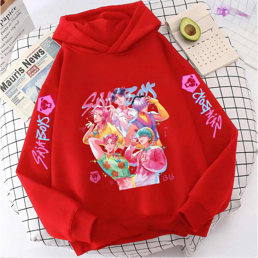 Autumn Winter KPop Demon Hunters Print Children's Hoodie Fashion Casual Sweatshirt Kids Sportswear Girls Clothes Hooded Pullover
