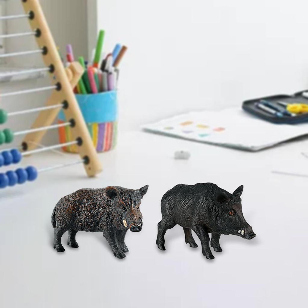 Wild Boar Ornament Garden Sculptures Collection Resin Craft Microlandscape for Landscape Study Room Desktop Decoration Office