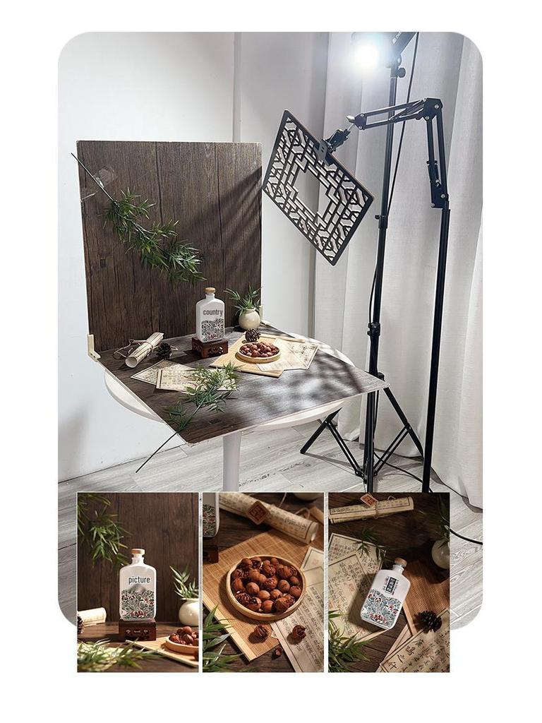 Retro Window Cake Baking Photography Background Board - Wood Grain Props for Studio Scenes