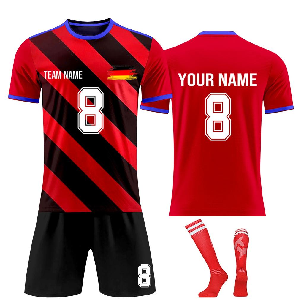 Spersonalizowany zestaw koszulek Męskie dziewczęce z numerem identyfikacyjnym Niestandardowe koszulki piłkarskie dla chłopców Strój treningowy