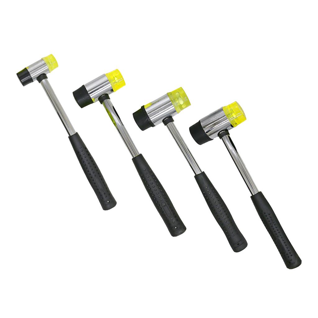 25mm Plastic and Rubber Hammer Mallet for Jewelry, Leather Crafts, Woodworking (Black)