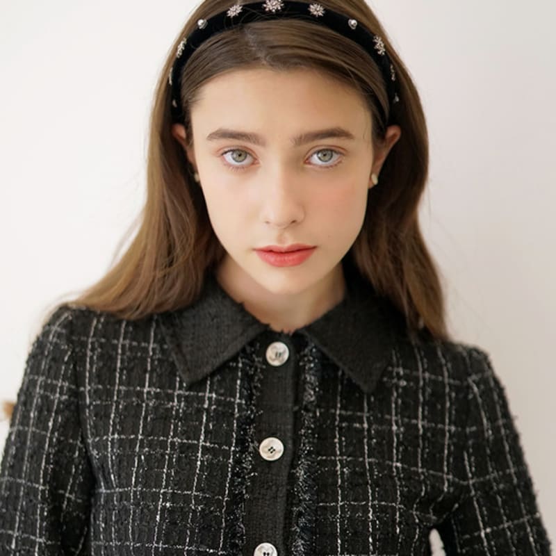 

ЛЮДЕ Кристальная повязка для волос «Черный жемчуг» Black