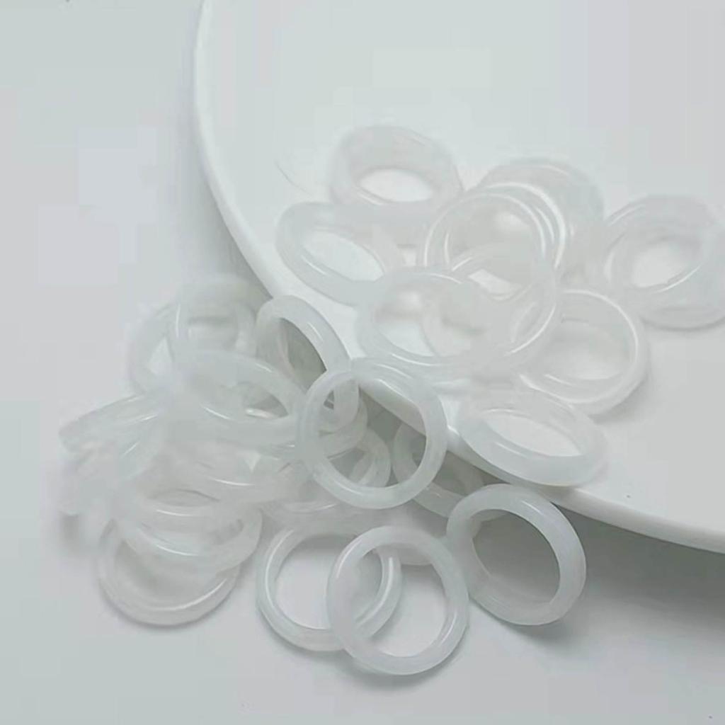 2 Stück Bunte Harzringe Acryl Dünner Ring Runde Ringe Transparente Stapelbare Band-Ringe Geburtstagsverzierung Geschenke