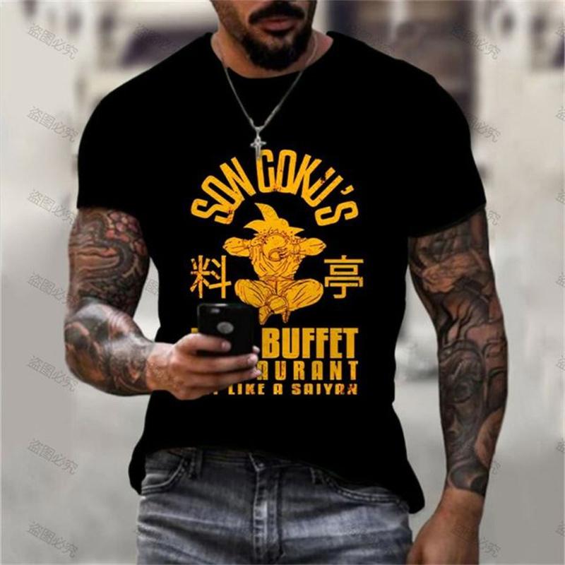 Vegeta Dragon Ball Z Goku Men's T Shirt Trend Streetwear Cool Harajuku GYM Oversized 110-6XL O-collar Short Sleeved Anime Saiyan
