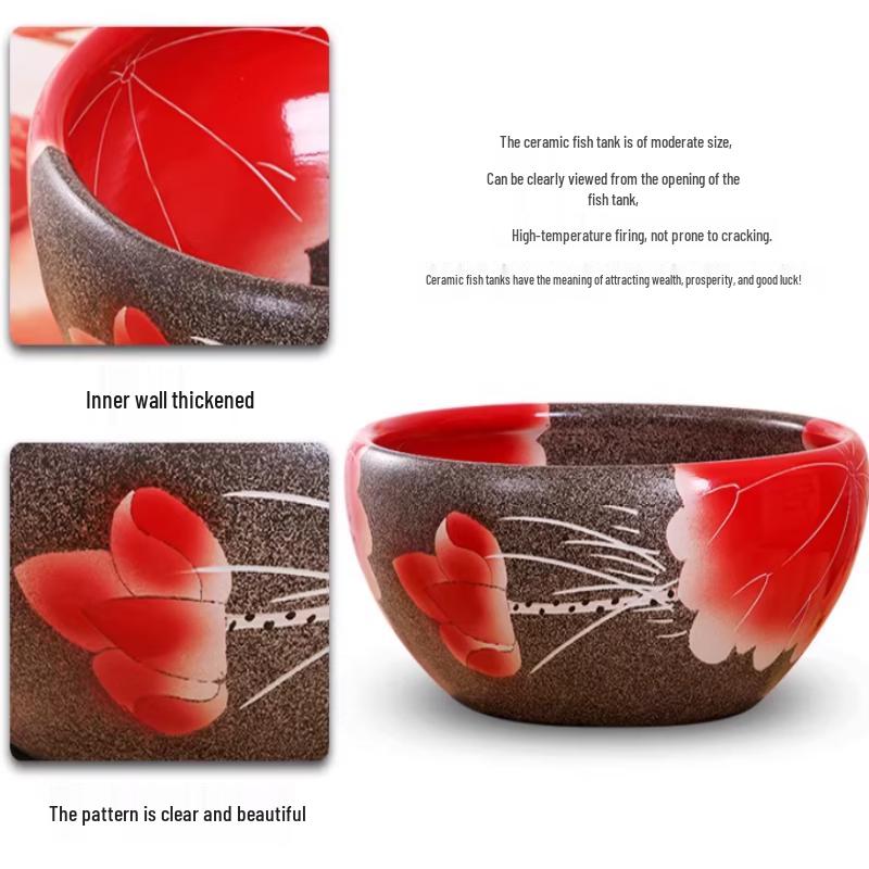 Blue & White Landscape Bonsai & Lotus Ceramic Pot