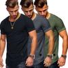 Mens Fit Slim O Neck Short Sleeve Muscle Tee Tshirt Casual Tops Shirts Sport