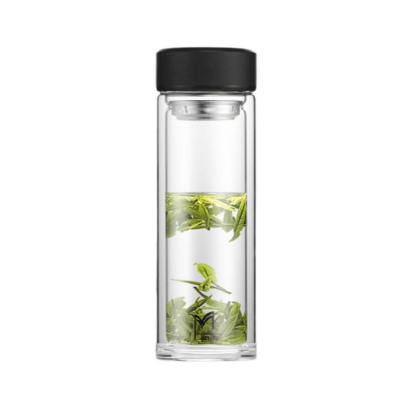 MINGHUI Double Wall Tea Infuser Glass Bottle
