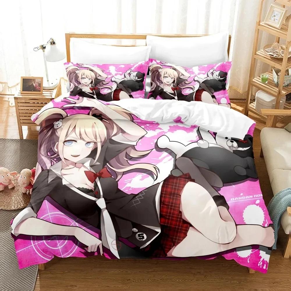 

Comforter 3D Anime Danganronpa Bedding Set Printed With Soft Single Double Queen Super King Size Boys Girls Adults Comforter (quilt)-EU Single(135*200cm)3pcs