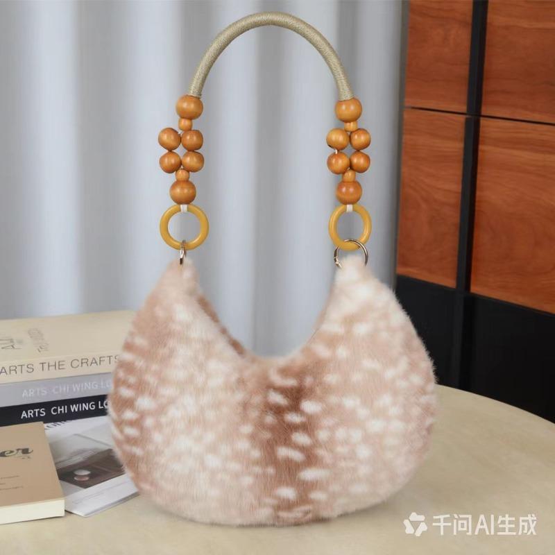 Fashion plush bag autumn and winter portable long hair bag cute bag messenger bag single shoulder hair bag niche