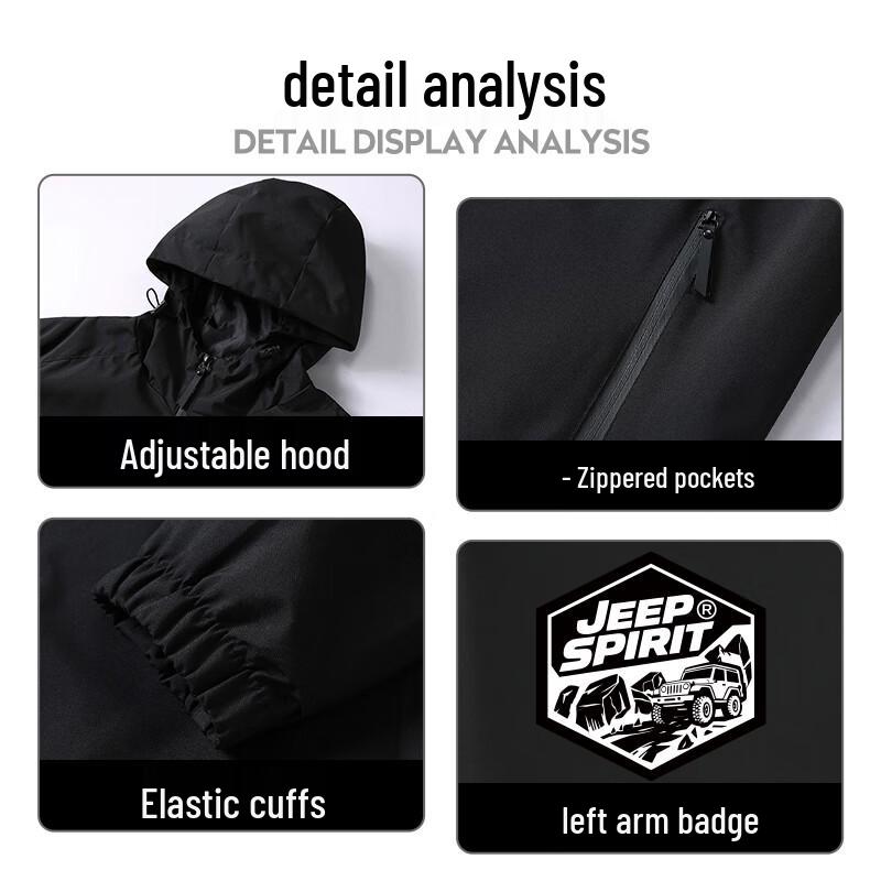 JEEP SPIRIT Herr Casual Jacka med Huva