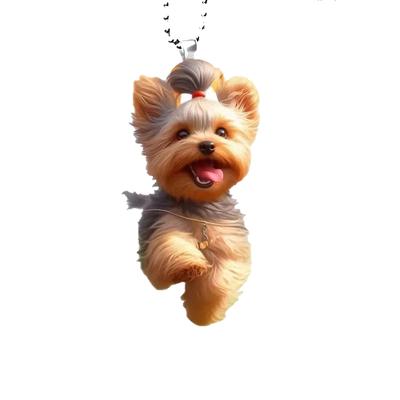 Cute Dog Acrylic Flat Hanging Ornament