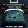 Set Biancheria da Letto Design Philadelphia Eagles 1 Copripiumino + 2 Federe Morbido Traspirante Biancheria da Letto per la Casa