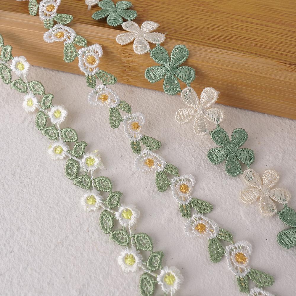 Flower Embroidered Lace Trim Ribbon For Crafts Dress Cheongsam Decoration Scrapbook DIY Materials Needlework Sewing Accessories