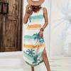 Women’s Sleeveless Hawaiian Print Long Casual Dress Loose Fit Maxi Dresses for Women Summer Dresses for Women Sundresses for Women