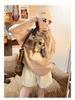 Women's High Waist Korean Style Lambswool A-line Bootcut Shorts
