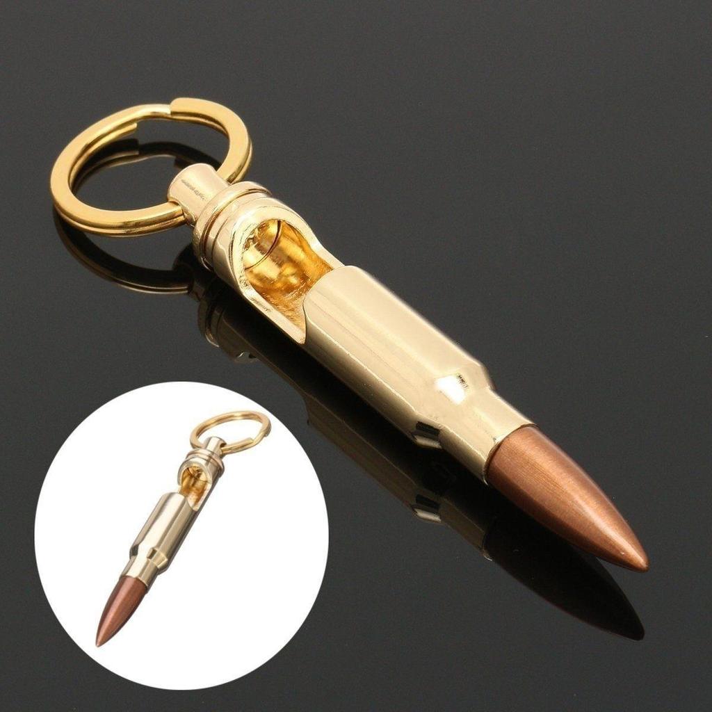 Bullet Shell Shape Bottle Opener Beer Soda Gold Keychain Key Ring Bar Tool Gifts