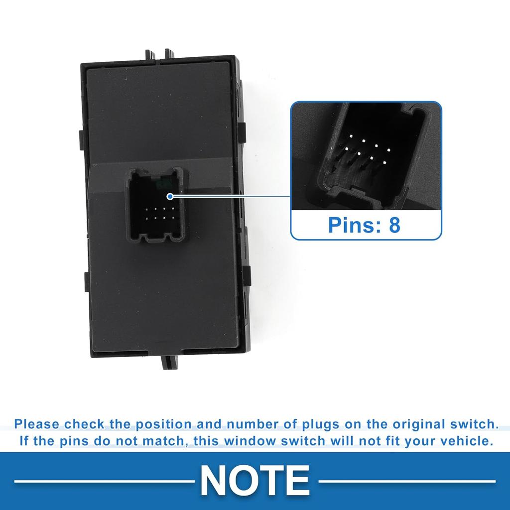 Power Window Switch Window Control Switch for Buick Allure Lacrosse 2010 Black