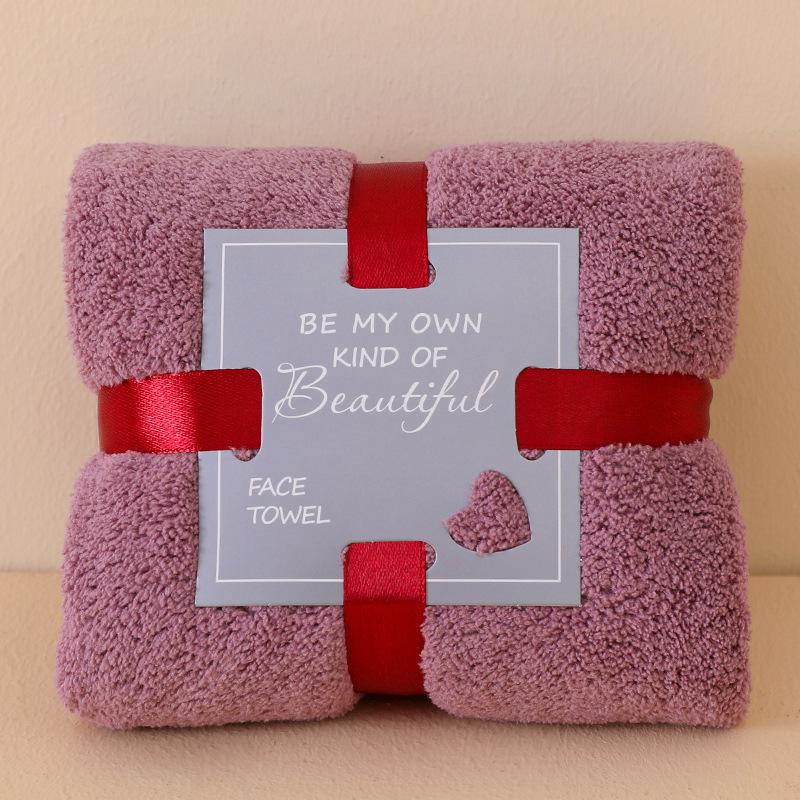 Coral Fleece Wedding Towel: Full Moon Dowry Gift, Engagement Joy, Couple Souvenir.