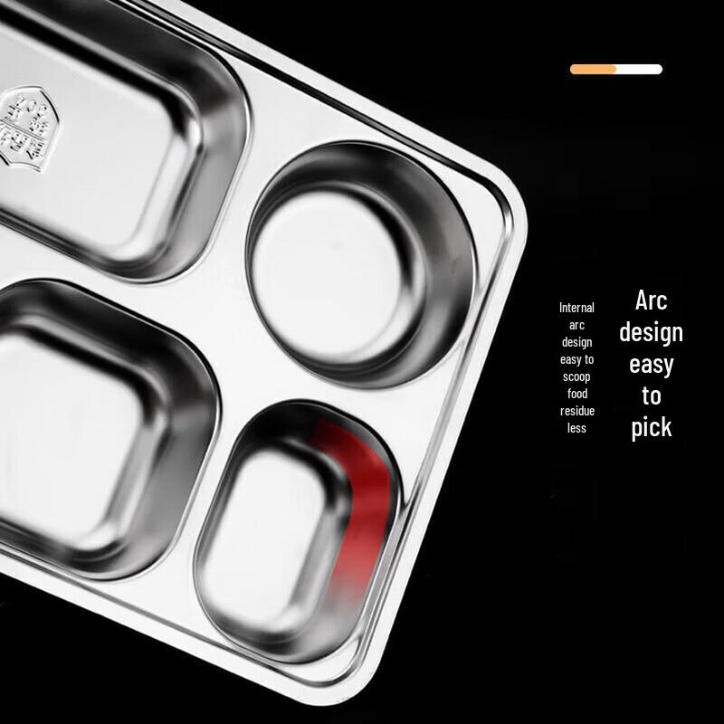 ZLIII 316 Stainless Steel Divided Lunch Tray