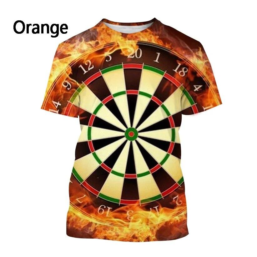

Модная мужская футболка с 3d принтом для дартса, летняя повседневная футболка с коротким рукавом и круглым вырезом, забавная рубашка, топ XXL