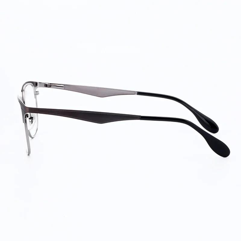 New Arrival Frame Men's Fashion Eyeglasses Male's Myopia Big Eye Glasses Striped Stainless Steel Eyewear