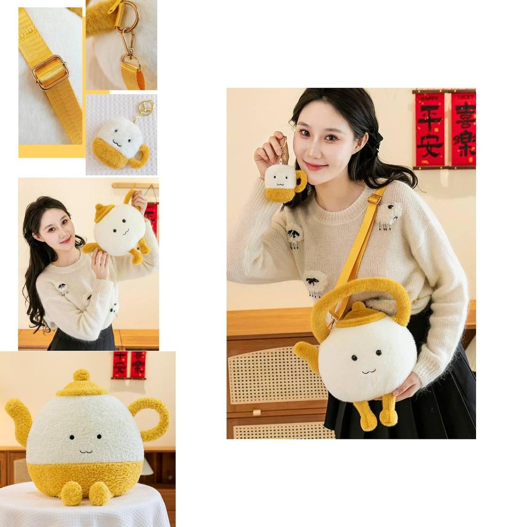 Cute Teapot Plush Toy Cozy Companion For Girls Adorable Sleeping Buddy Gift