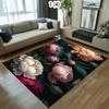 Elegant Flowers Carpets Comfortable Color Live Room Floor Mat Home Decor Soft Non-slip Kid Room Bedroom Easy To Clean Sofa Rugs