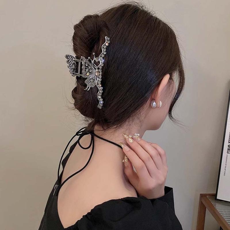 New Fashion Rhinestone Tassel Hair Claw Clips Vintage Butterfly Star Bow Hair Clips For Women Hair Accessories Hairgrips Jewelry
