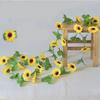 Ghirlandă de Trandafiri Artificiali Ghirlandă de Flori False de Vară Vițe Verzi Suspendate pentru Decorațiuni de Nuntă și Petreceri