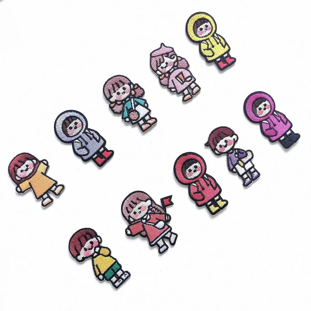 Cartoon Character Self-Adhesive Embroidery Patches for Hats and Clothes