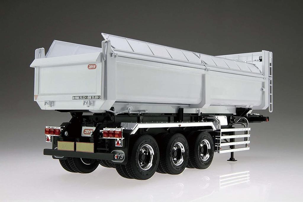 Aoshima Bunka Kyozai Heavy Freight Series 21 Kodaira Antico Type SP Dump Trailer Plastic Model 1/32 No.
