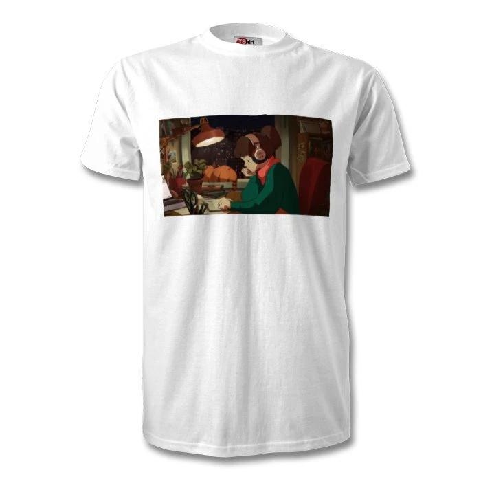 Lofi hip hop chill relaxing jazz beats study music art T-Shirt tee - 15 colours XL