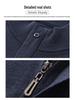 Hengyuanxiang Men's 100% Wool Thick Knit Half-High Neck Cardigan Sweater - Autumn/Winter 2025