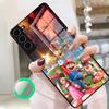 Custodia per Telefono Super Marios Bros Per Samsung S26 Ultra S25 Edge S23 S22 S21 S20 Ultra Plus S24 Fe A25 Copertura Magnetica in Vetro