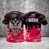 Russia Flag Map Pattern T Shirt For  Printed T-Shirts Summer Casual Round Neck Tees Loose Short Sleeve Top