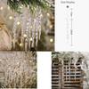 12pcs 13cm Christmas Simulation Ice Xmas Tree Hanging Ornament Fake Icicle Winter Party Christmas New Year Home Decoration 2023