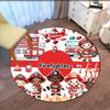 Fire Truck Printed Round Rug Carpet Chair Rug Area Rug Entryway Doormats,for Office Chair Living Room Bedroom Kitchen Room.