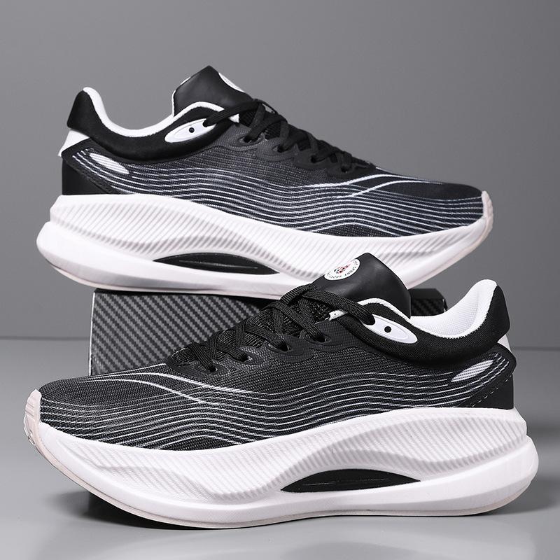 2024 new carbon board running sneakers men's and women's same couple shoes casual walking mesh shock-absorbing running shoes