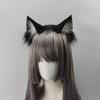 Плюшеві пов'язки на голову з котячими вушками Жіноча пов'язка для волосся для косплею Смішні милі обручі для волосся Лоліта Аксесуари для волосся